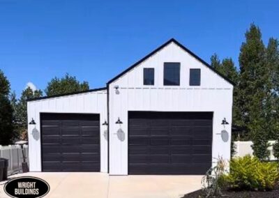 pole barn house with garage