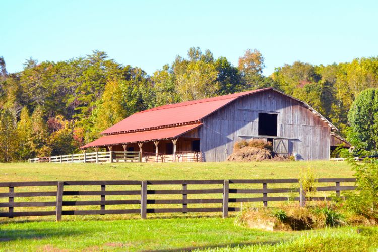 horse barn with ventilation